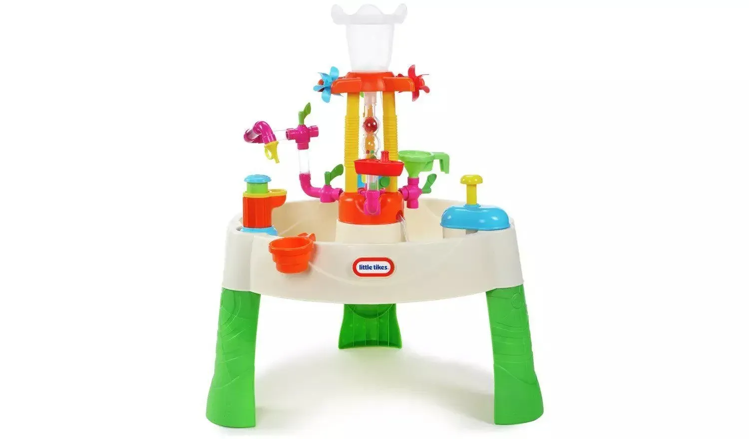 Educational, fun and colorful fountain factory water table for kids.