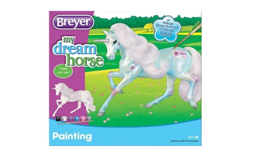 Colorful unicorn kit for you to paint in your own creativity.