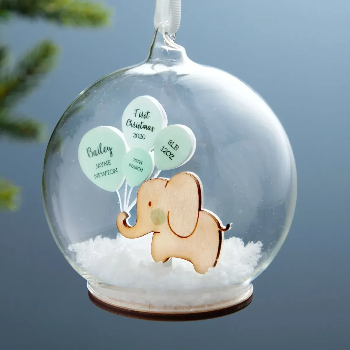 No Ordinary Gift First Christmas Baby Details Bauble