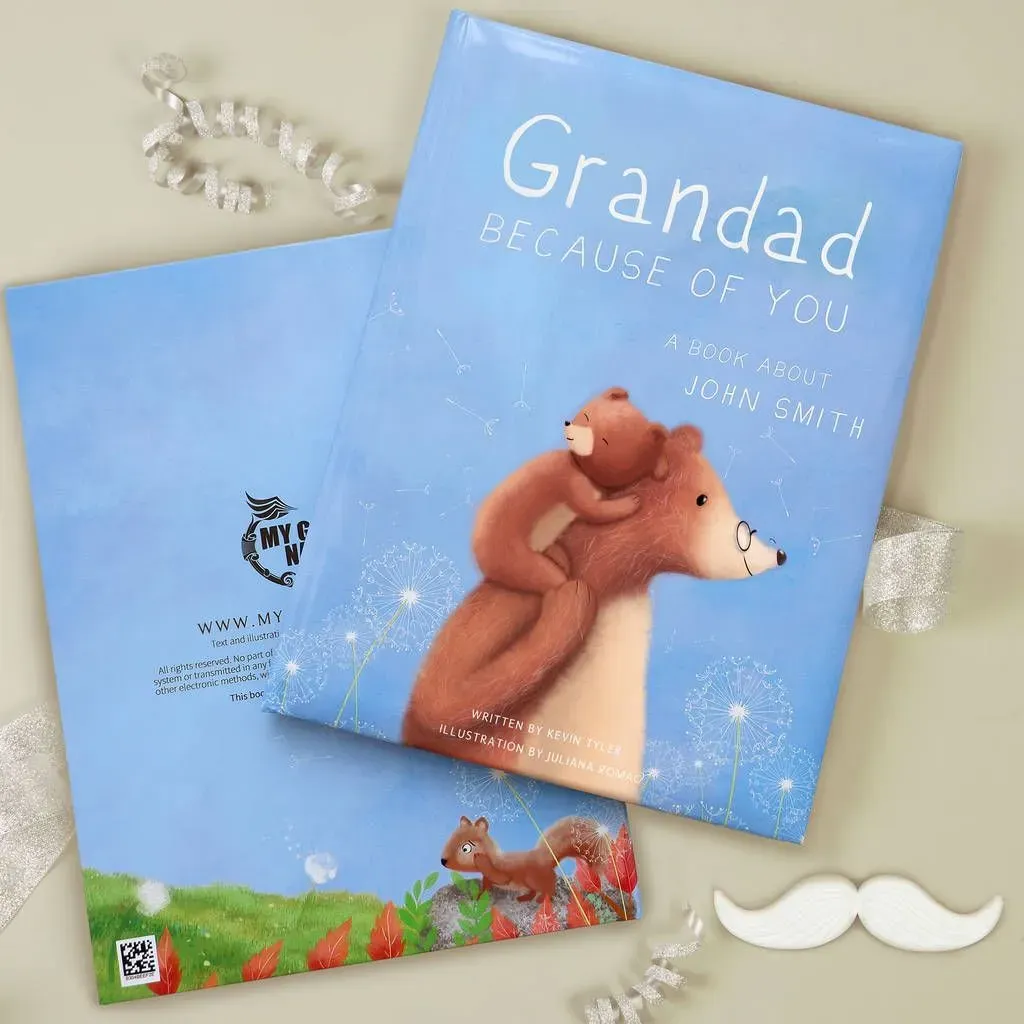  Personalised Grandad Book 'Because Of You' - Not On The Highstreet