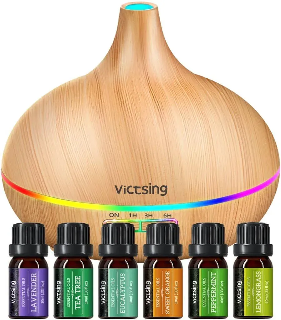Homasy Aromatherapy Oil Diffuser And Essential Oil Gift Set