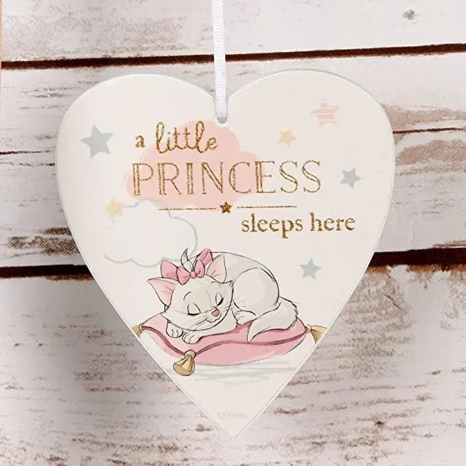 Disney Little Princess Sleeps Here Heart Plaque.