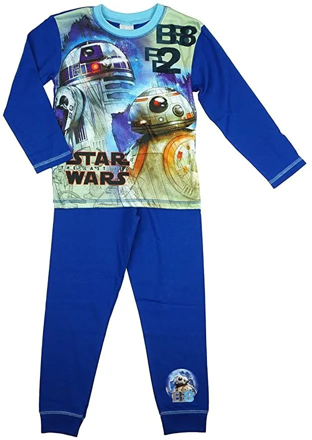 Licensed Boys  Star Wars BB-8 R2-D2 Pjs Pyjamas 4-12 Years Nightwear PJ