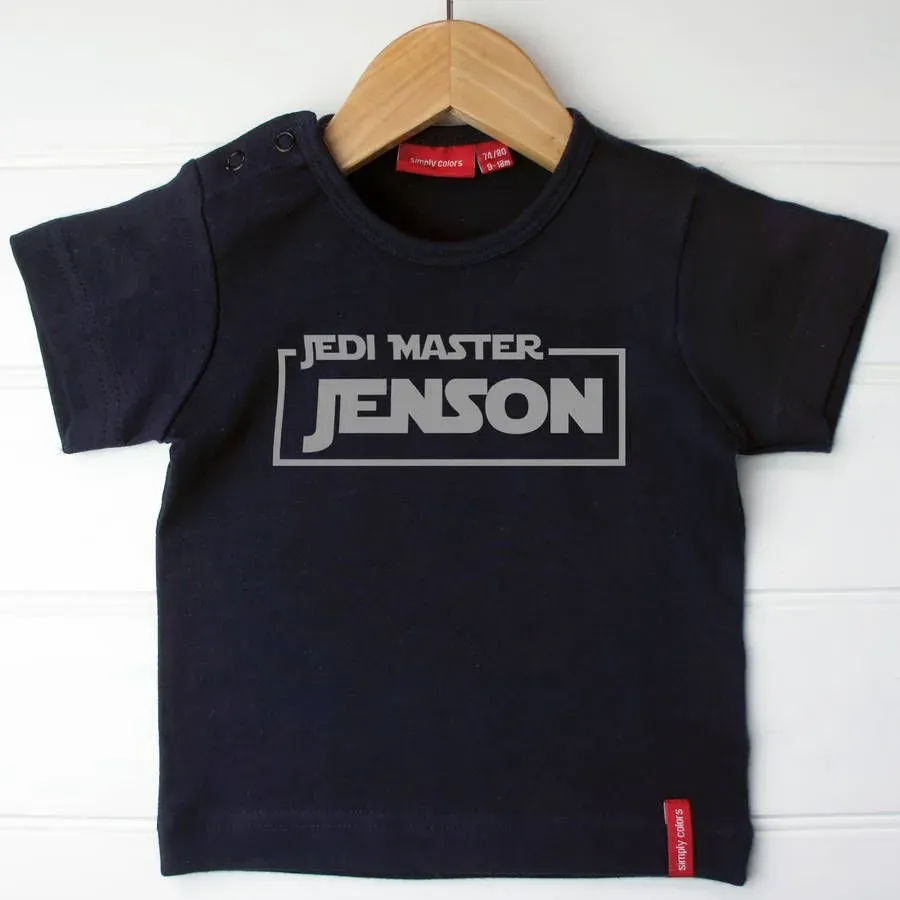Child's Personalised Star Wars Jedi T-Shirt.