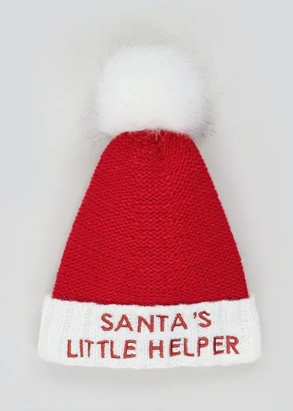 Kids Santa's Little Helper Hat - Matalan