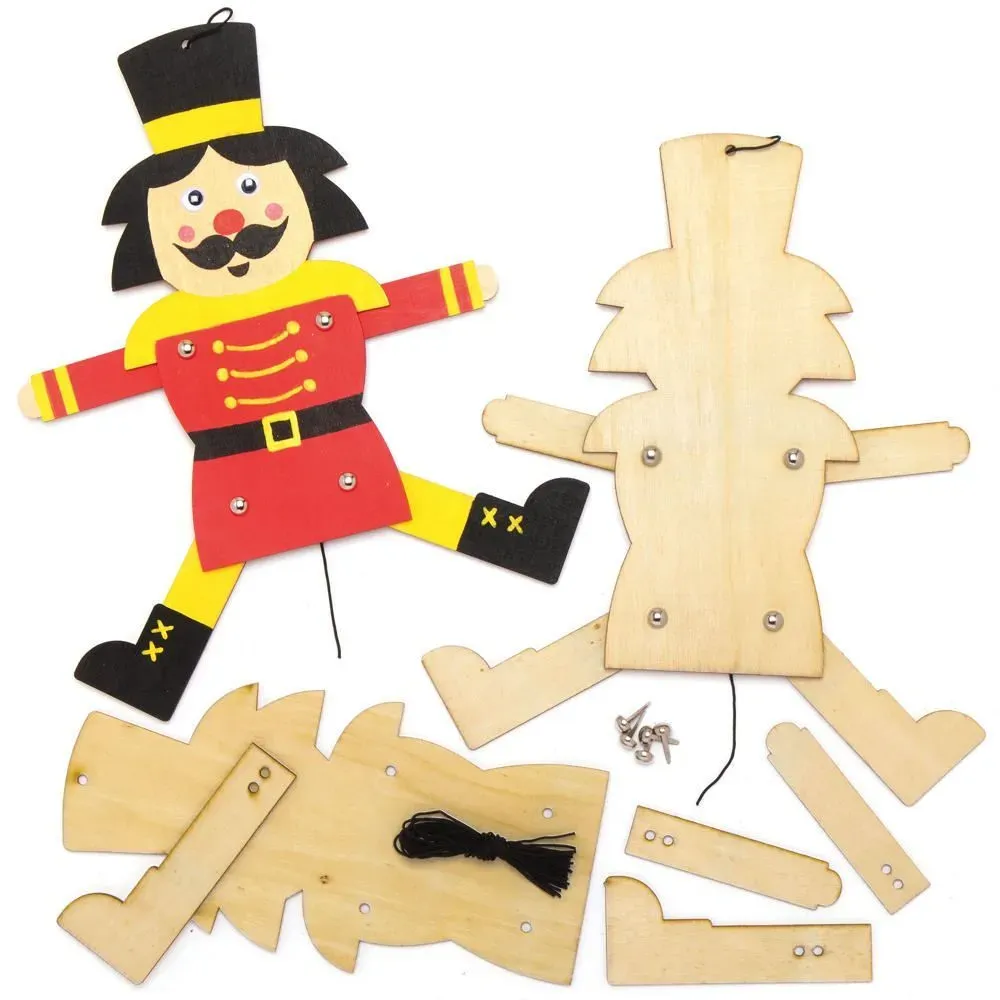 Nutcracker Toy Soldier Wooden Puppet Kits - Baker Ross