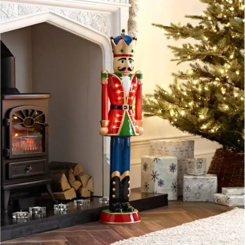 Norbert the 3ft Red Christmas Nutcracker Soldier - White Stores