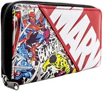 Marvel Avengers Characters Comic Style Coin & Card Clutch Purse.