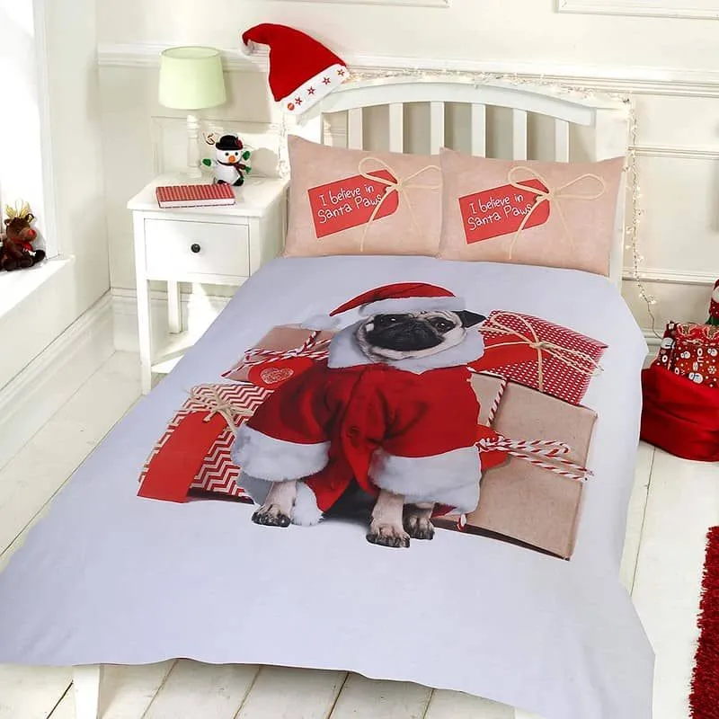 pug duvet set single