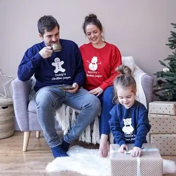 Sparks And Daughters Personalised Family Christmas Jumper Set