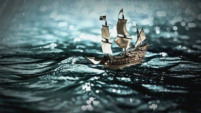 Pirate ships also appear in many different books.