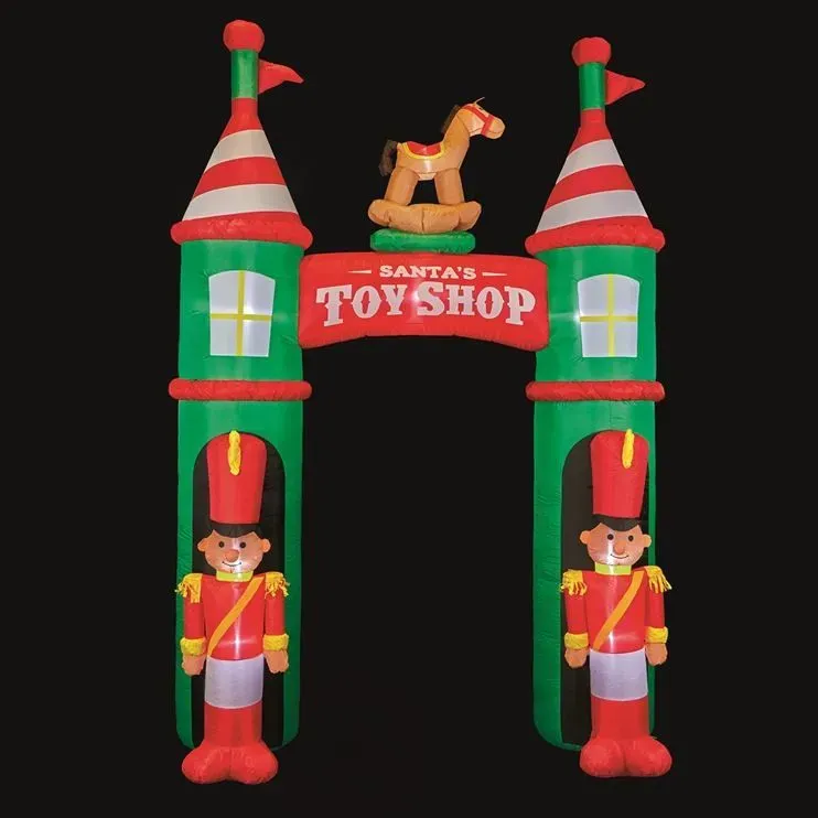 B&Q Three Metre LED Christmas Inflatable Nutcracker Toyshop Archway.