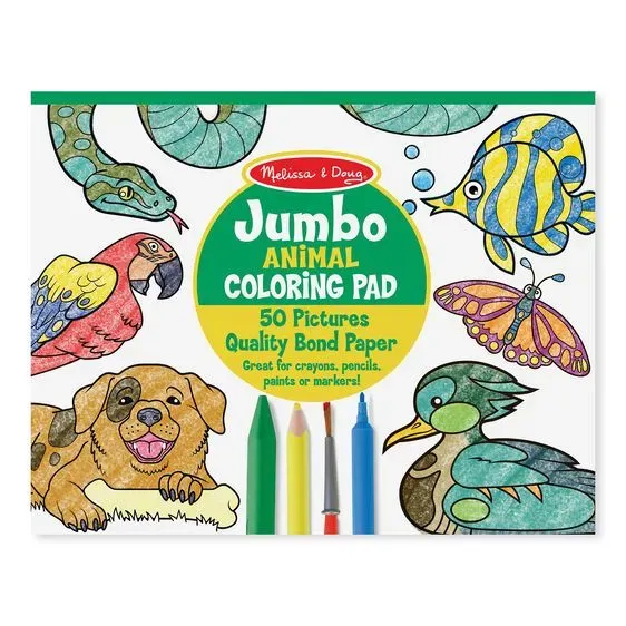 Melissa & Doug Jumbo Colouring Pad, Animals