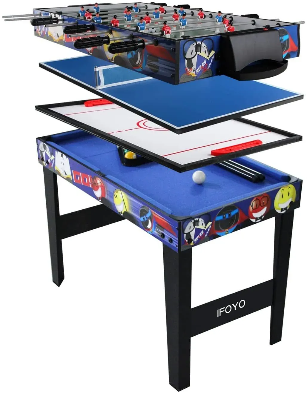 IFOYO Multi-Function 4 In 1 Steady Combo Game Table