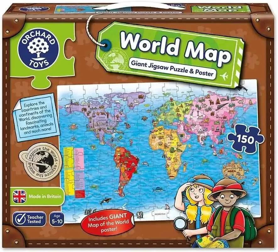 Orchard Toys Jigsaw Puzzle Poster World Map