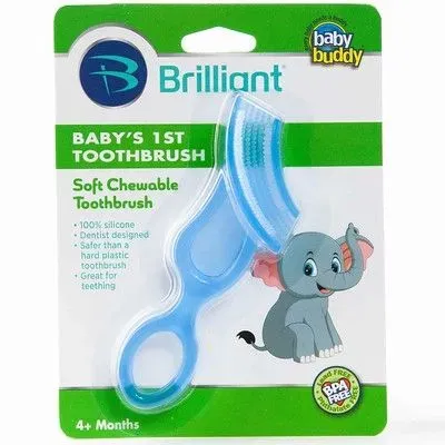 Baby Buddy First Silicone Toothbrush.