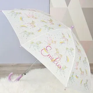 DCARO Personalised Unicorn Kids Umbrella.