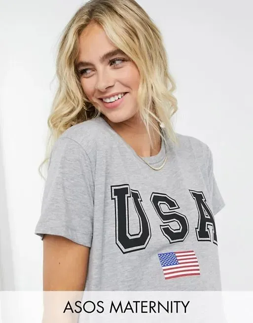 ASOS Design Maternity T-Shirt USA 