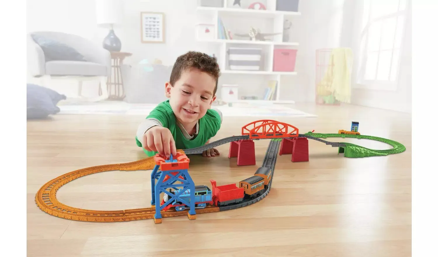 New Train Track Set Wind Up Junior Train Set With Carriages For Kids 3 Years 