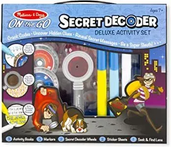 Melissa & Doug On the Go Secret Decoder Deluxe Activity Set And Super Sleuth Toy.