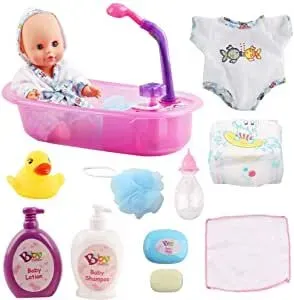 Bath Time Baby Doll Play Set - Amazon