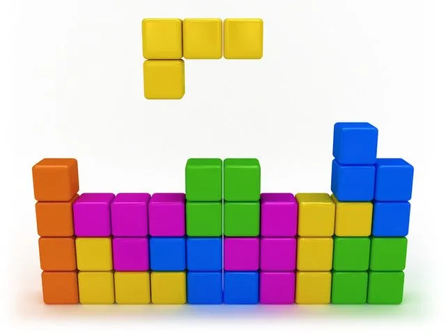 Colorful Tetris blocks 