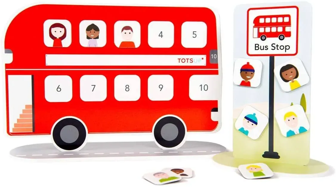 TotsUp Magnetic Big Red Bus Reward Chart for Children