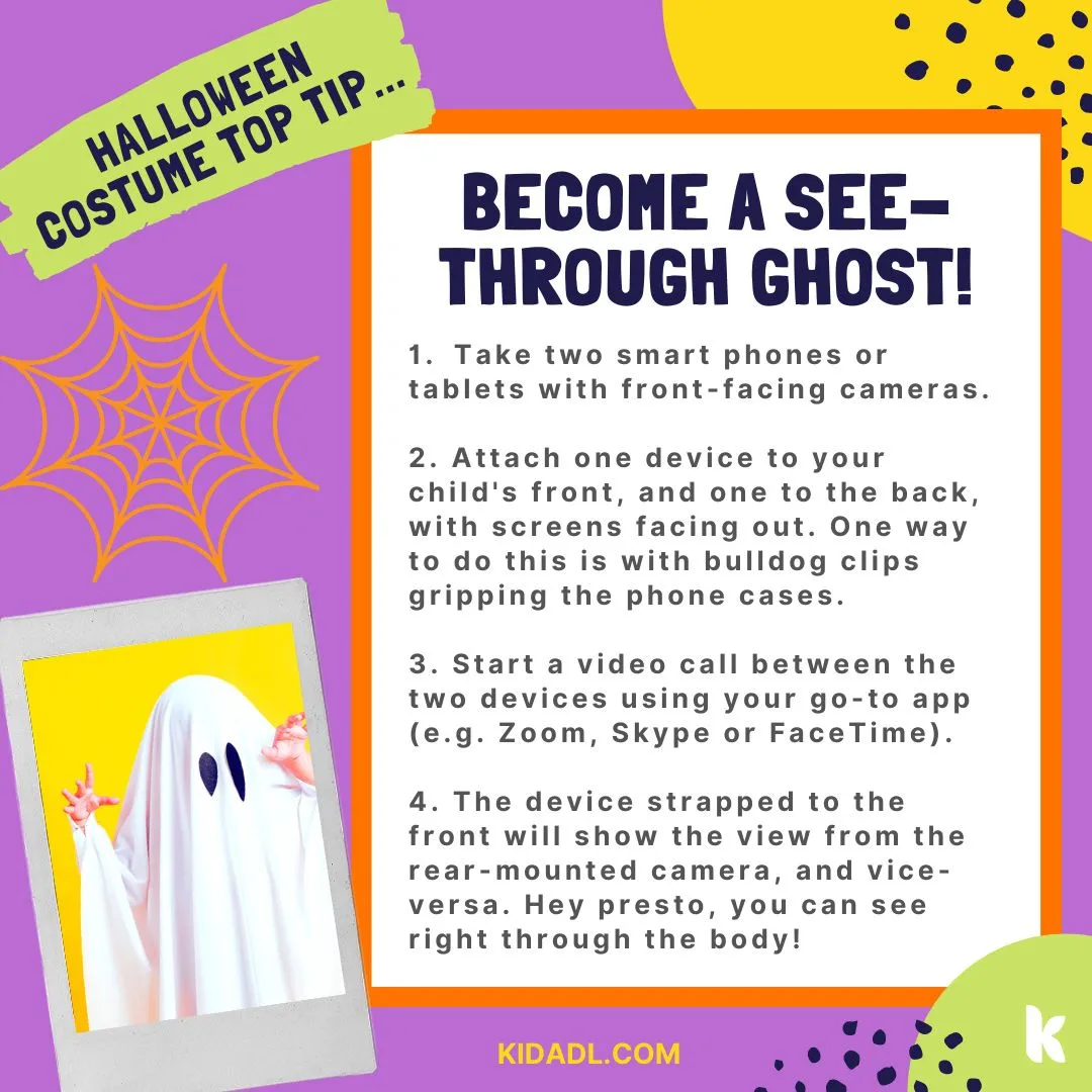 Ghost costume hack.