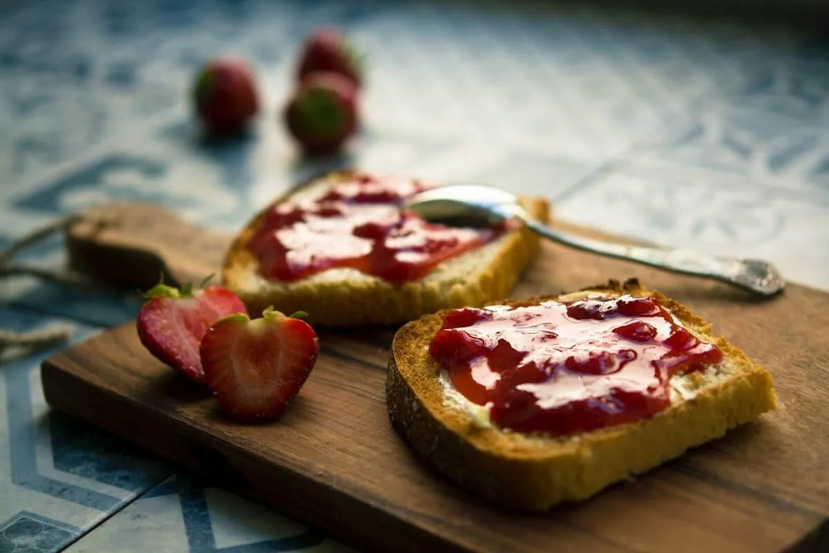 Strawberry jams are a treat for all ages.