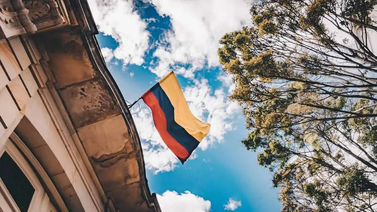 The national flag of Colombia features three horizontal stripes of color.