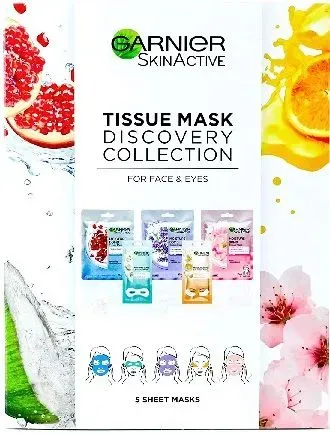 Garnier Tissue Mask Discovery Collection.