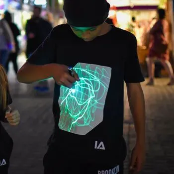 Children's Interactive Green Glow T-Shirt.