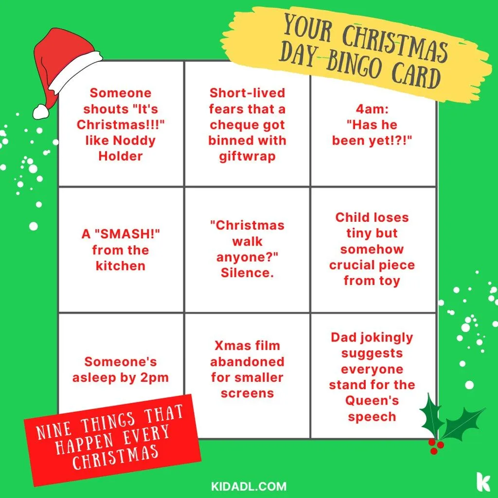 Have some family fun with this Christmas Bingo card