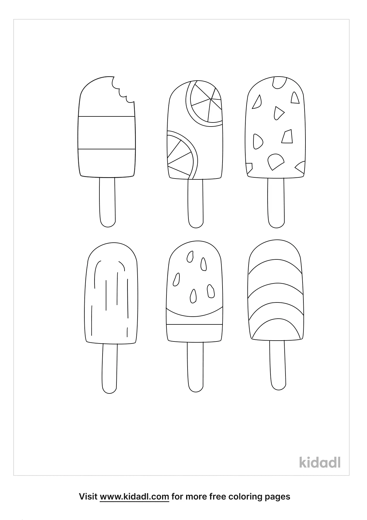 popsicle coloring pages for kids