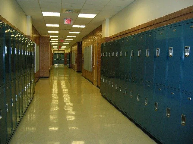 High school hallway where most of the film is featured