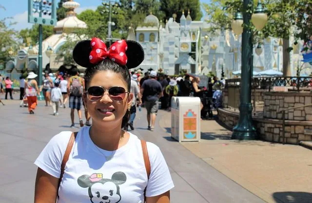 A Disney fan at Disneyland.