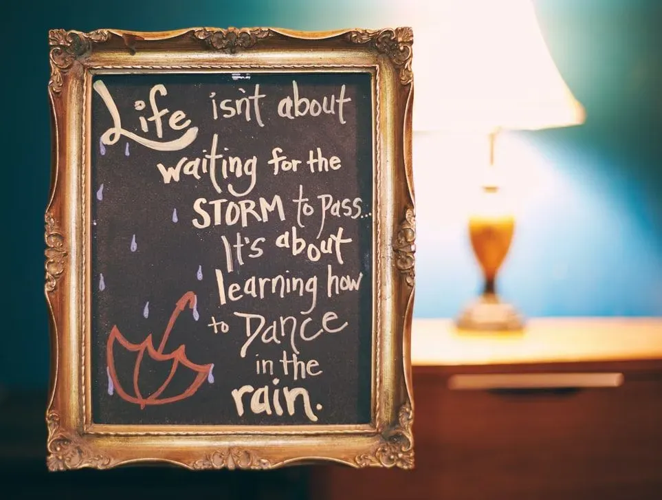 A chalkboard in your home is a great way to display that perfect motivational quote to help you on a given day.