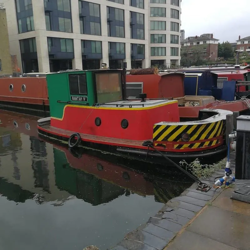 A Bantam IV on the canal at the London Canal Museum. 