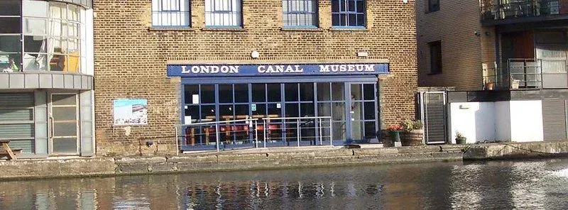 The front of the London Canal Museum situated besides Battlebridge Basin on the the Regent's Canal.
