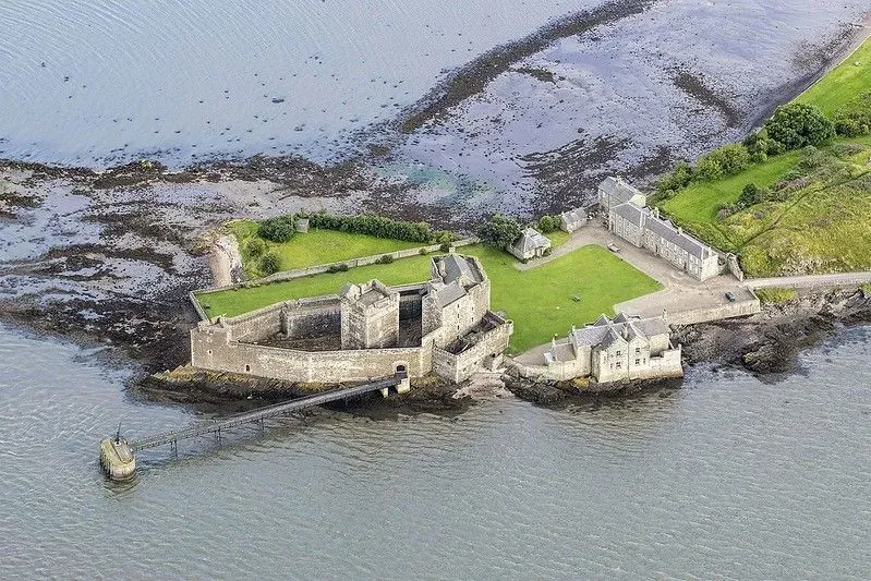 Aerial view of Blackness Castle.
