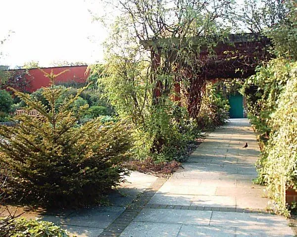 A pathway within the Walled Garden of Hillsborough Park.