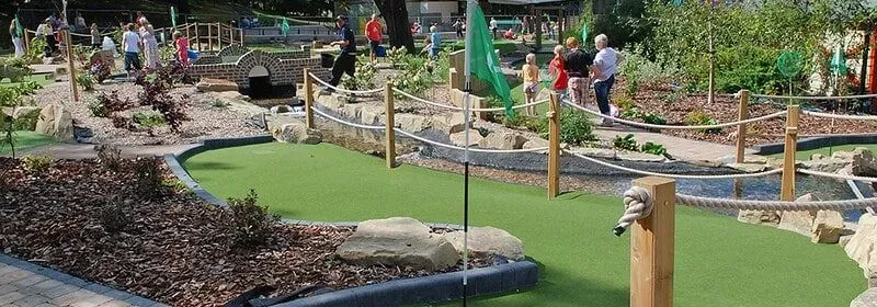 The mini golf course at Clifton Park and Museum.