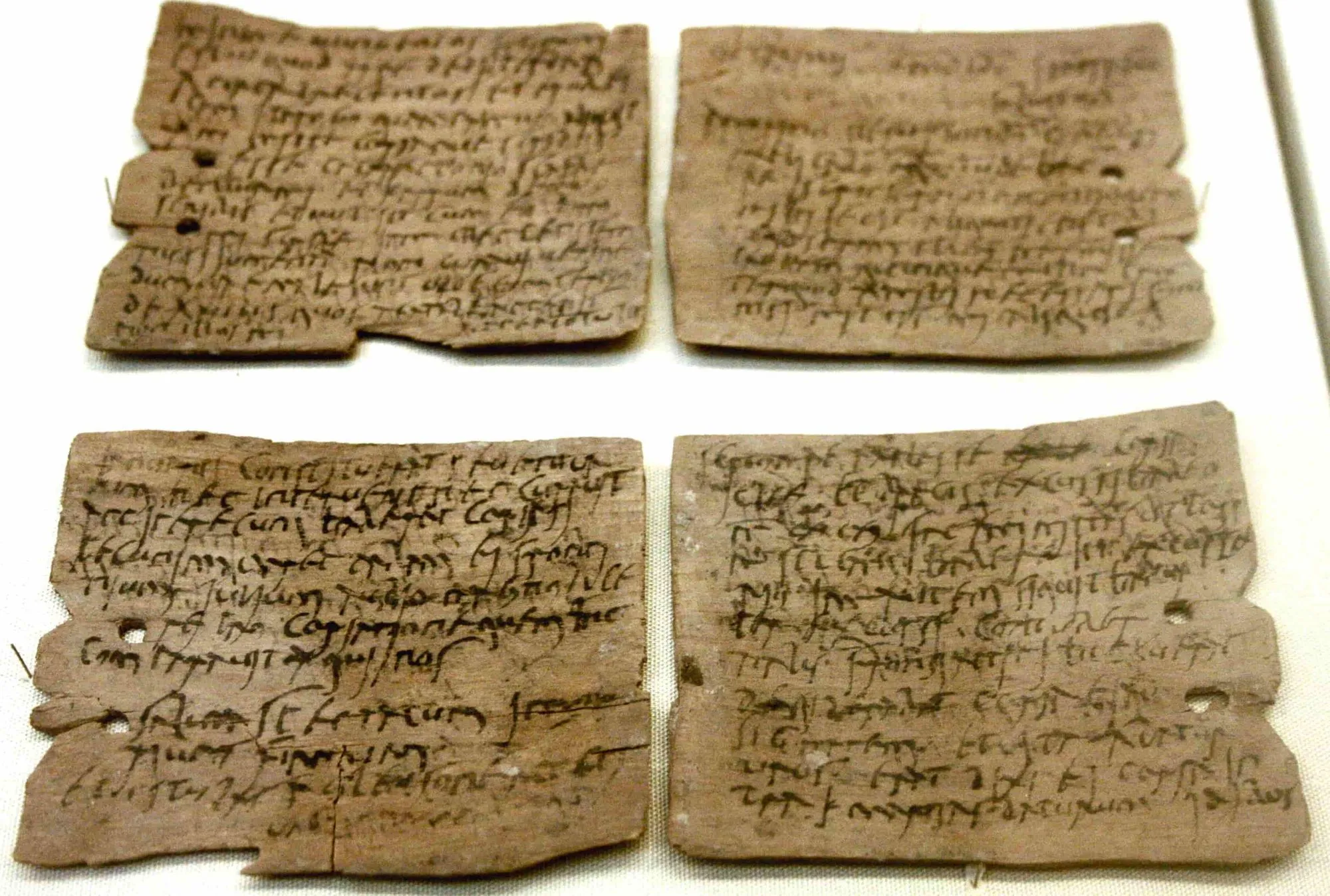 The tablets discovered at Vindolanda.