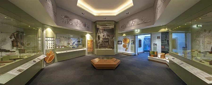 The museum inside Vindolanda.