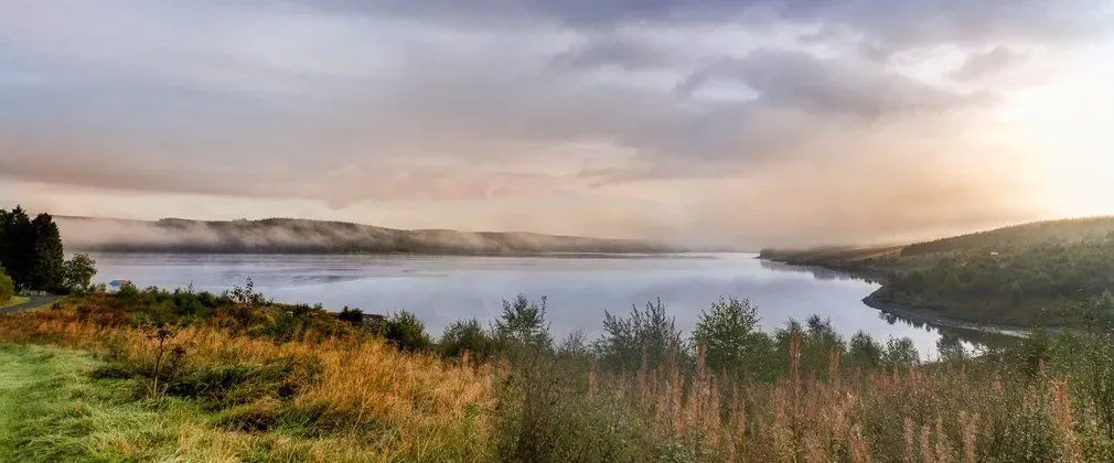See the landscape of Kielder Water and Forest Park.