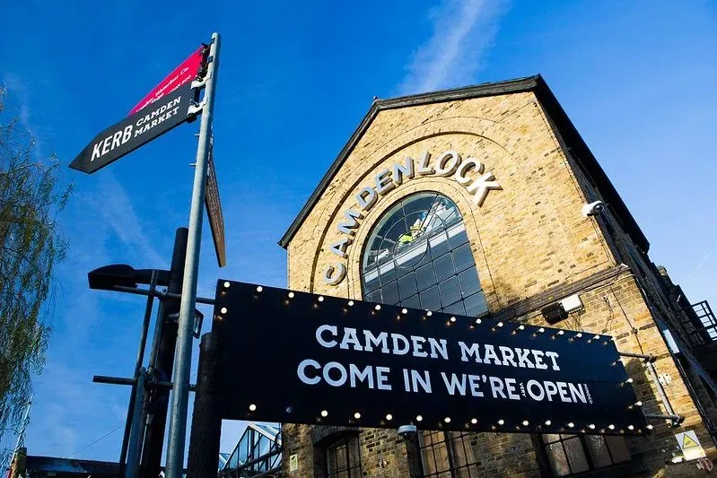Entrance sign to Camden Market.