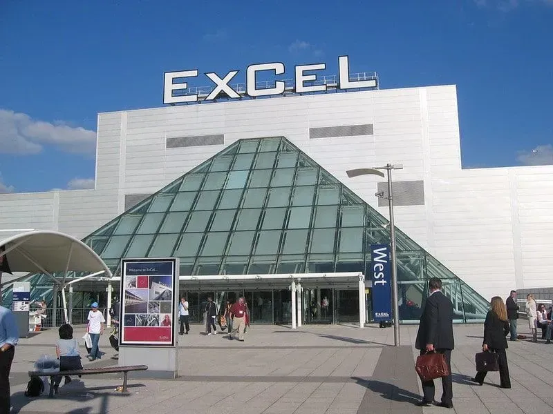 The ExCeL London main entrance.