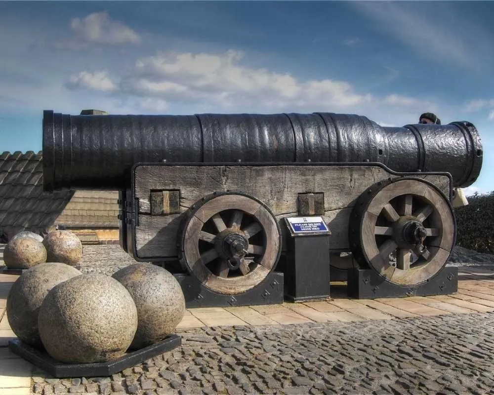 Mons Meg, a siege gun on Edinburgh Castle.