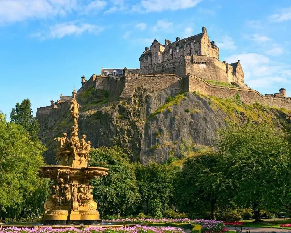 Edinburgh Castle, view from the city.