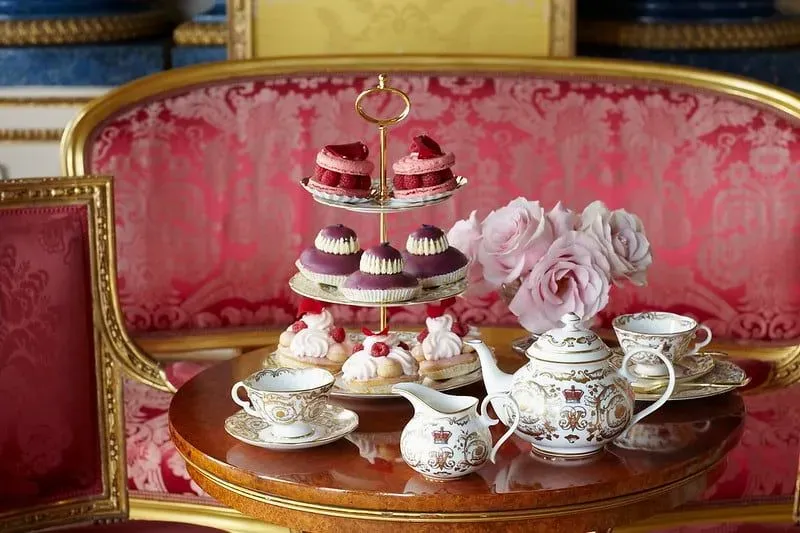 Afternoon tea on Victoria and Albert chinaware range at the Palace of Holyroodhouse.